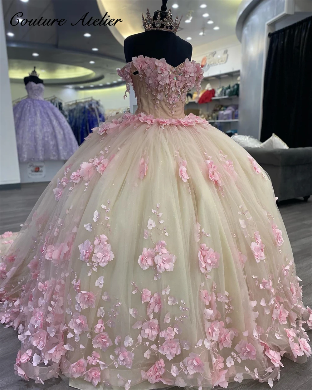 Off The Shoulder Light Pink 3D Flowers Ball Gown Quinceanera Dress 2024 Princess Dress Sweet 16 Dress vestidos para quinceañeras
Off The Shoulder Light Pink 3D Flowers Ball Gown Quinceanera Dress 2024 Princess Dress Sweet 16 Dress vestidos para quinceañeras