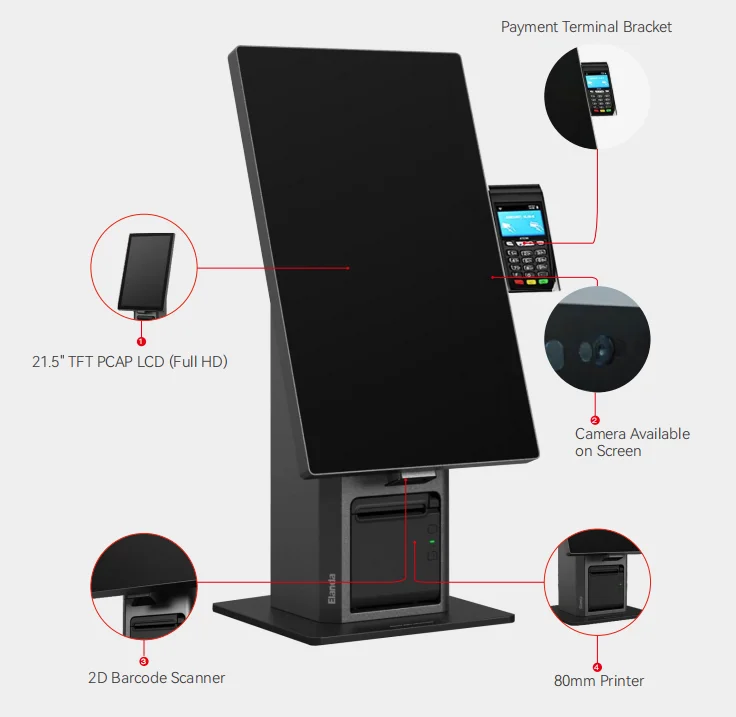 Versatile Self Service Payment Kiosk with Modular Thermal Printer and Wall-Mount Installation Option
Versatile Self Service Payment Kiosk with Modular Thermal Printer and Wall-Mount Installation Option