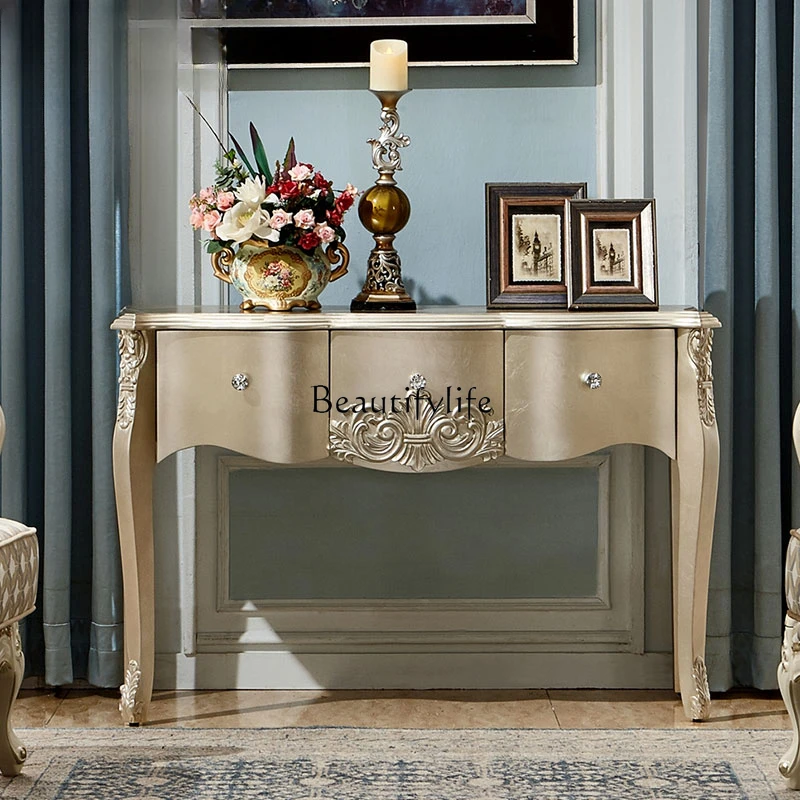 European entrance table American light luxury entrance cabinet French retro dresser desk
European entrance table American light luxury entrance cabinet French retro dresser desk