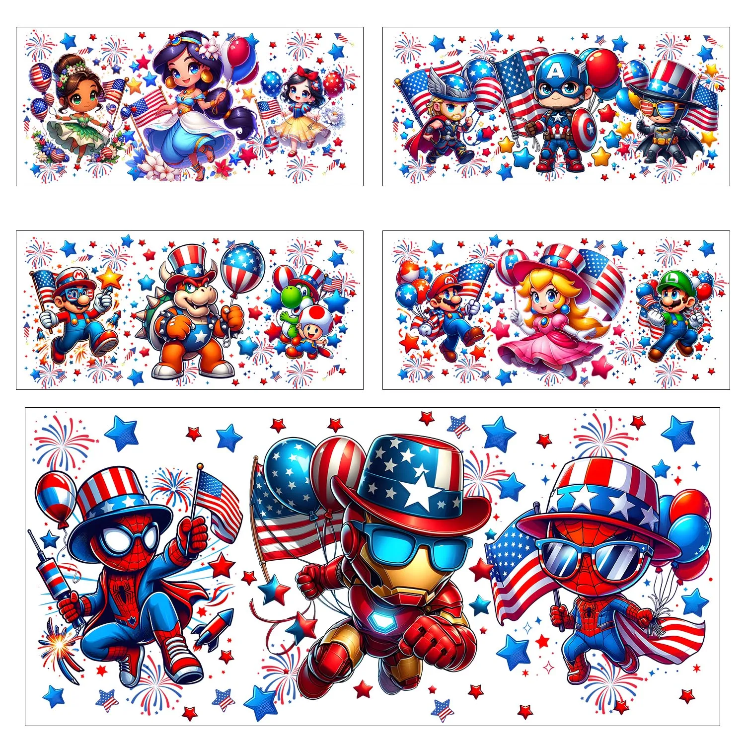 Fourth of july Mickey series easy peel waterproof DIY Decals 3D transfers uvdtf crystal tumbler sticker 16oz uv dtf cup wraps
Fourth of july Mickey series easy peel waterproof DIY Decals 3D transfers uvdtf crystal tumbler sticker 16oz uv dtf cup wraps