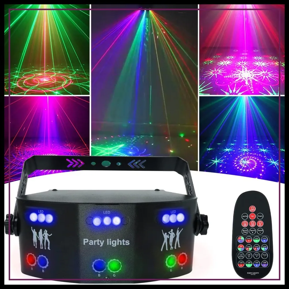 15 Eyes DJ Disco Lights, RGB Party Stage Light with DMX512 & Sound Activation, Strobe Effect for Club Bar Christmas
15 Eyes DJ Disco Lights, RGB Party Stage Light with DMX512 & Sound Activation, Strobe Effect for Club Bar Christmas