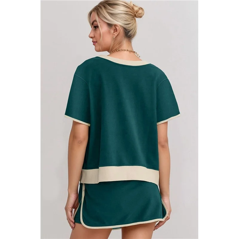 ASDS-Women's Two Piece Lounge Sets Casual Short Sleeve Pullover Tops Matching Shorts Loungewear Tracksuit Set
ASDS-Women's Two Piece Lounge Sets Casual Short Sleeve Pullover Tops Matching Shorts Loungewear Tracksuit Set