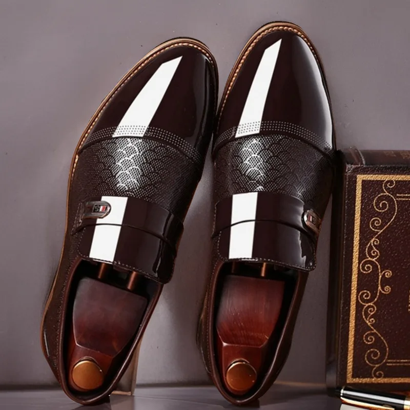 Классическая мужская обувь, модельные туфли Buniness, офисные нескользящие кожаные туфли без шнуровки, свадебные формальные оксфорды, рабочие лоферы из искусственной кожи
Классическая мужская обувь, модельные туфли Buniness, офисные нескользящие кожаные туфли без шнуровки, свадебные формальные оксфорды, рабочие лоферы из искусственной кожи