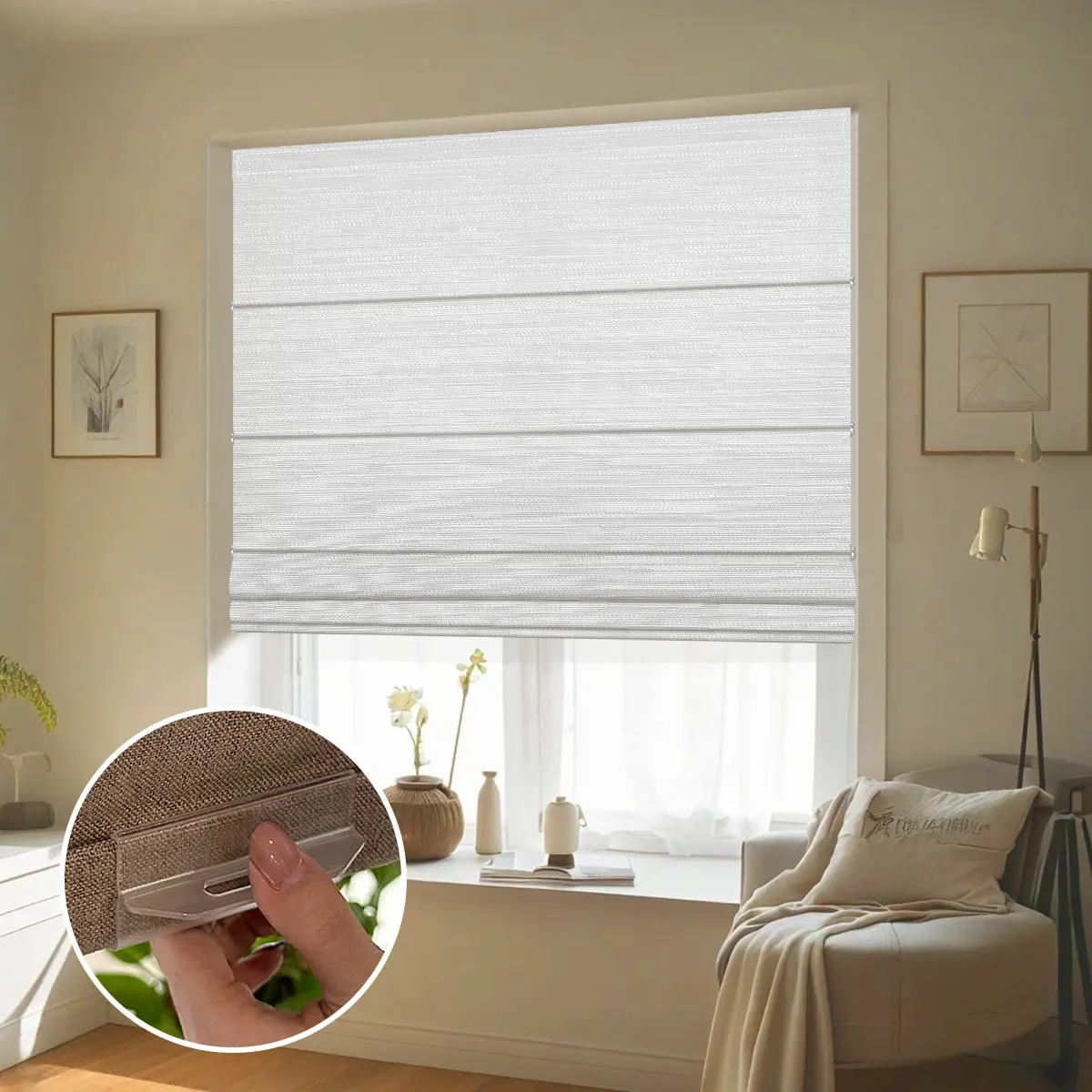 Roman Shades for Windows, Light Filtering and Heat Blocking Roman Blinds for Home Living Room Door Bedroom, Linen Color
Roman Shades for Windows, Light Filtering and Heat Blocking Roman Blinds for Home Living Room Door Bedroom, Linen Color