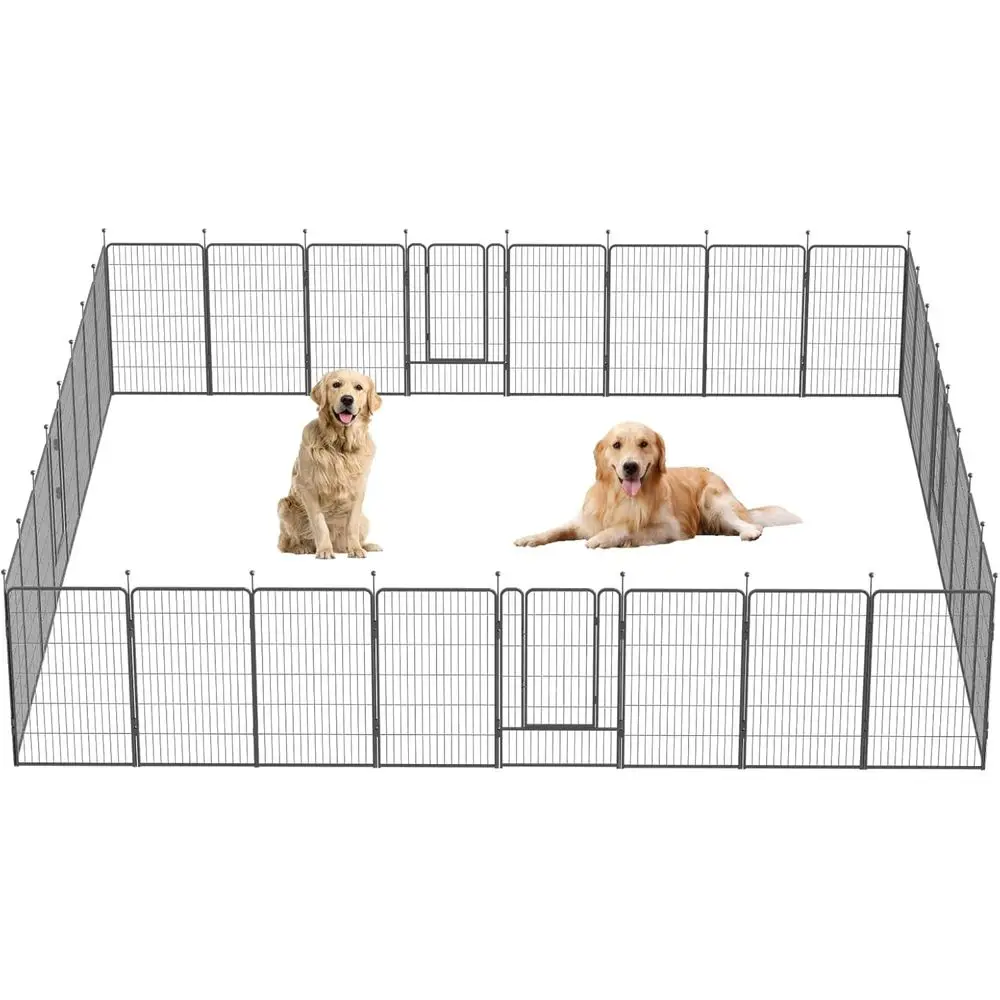 Heavy-Duty Portable Dog Playpen, 32/40/45 Inch, Indoor/Outdoor, Anti-Rust, Silver, 32 Panels, 45 Inch Height
Heavy-Duty Portable Dog Playpen, 32/40/45 Inch, Indoor/Outdoor, Anti-Rust, Silver, 32 Panels, 45 Inch Height