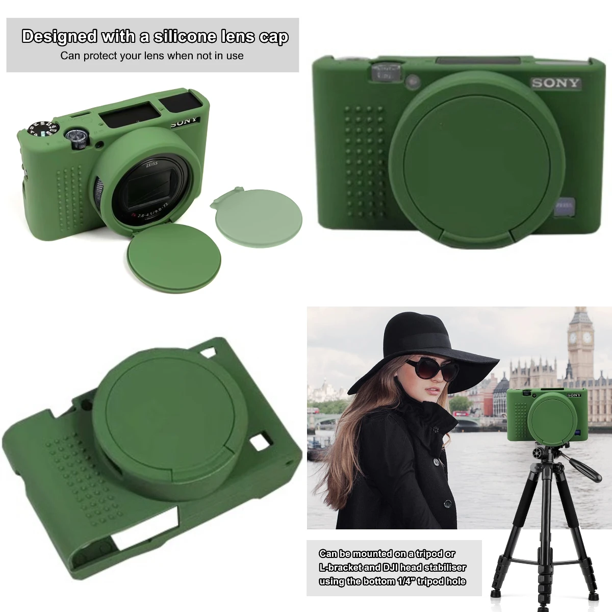 For Sony RX100M7 Digital Camera Silicone Case with Skin Cover & Lens Cap for Protection & Style
For Sony RX100M7 Digital Camera Silicone Case with Skin Cover & Lens Cap for Protection & Style