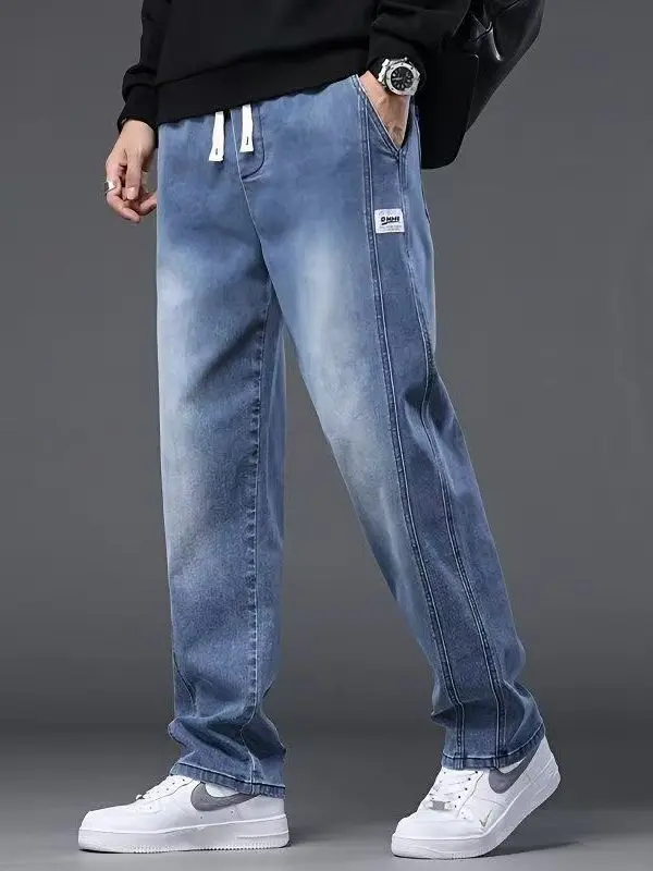 New 2025 Men's Loose Fit Faionable Jeans Elastic Waist Thiened Fce Straight Leg Casual Long Pants Youth Trend Wear Res...
New 2025 Men's Loose Fit Faionable Jeans Elastic Waist Thiened Fce Straight Leg Casual Long Pants Youth Trend Wear Res...