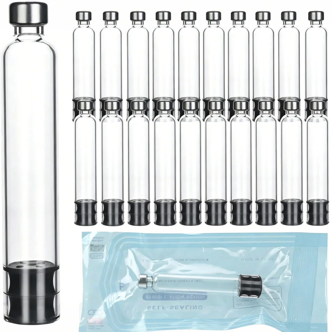 3ml Pen Cartridges for Peptide Pen and V1 V2 Pens, 20 Pack 3cc Empty Glass Cartridge, Sterilized & Individually Wrapped
3ml Pen Cartridges for Peptide Pen and V1 V2 Pens, 20 Pack 3cc Empty Glass Cartridge, Sterilized & Individually Wrapped