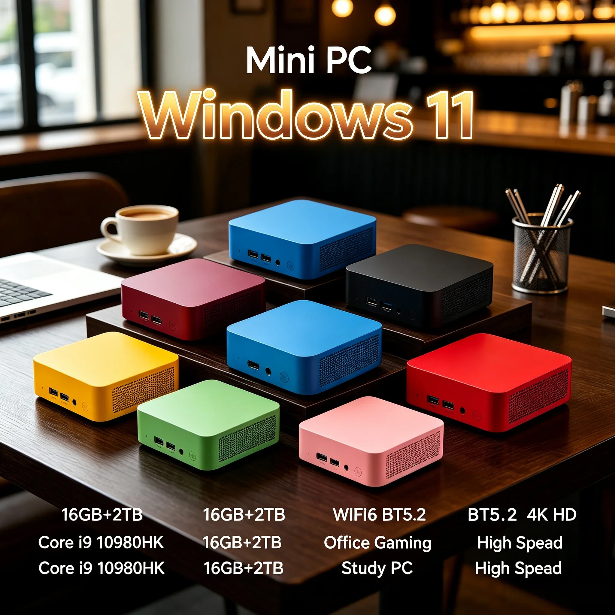 Mini PC Windows 11 Intel Core I9 10980HK Small Pocket Cmputer 16GB RAM 1/2TB SSD WIFI6 BT5.2 4K Desktop PC Gaming Computer
Mini PC Windows 11 Intel Core I9 10980HK Small Pocket Cmputer 16GB RAM 1/2TB SSD WIFI6 BT5.2 4K Desktop PC Gaming Computer