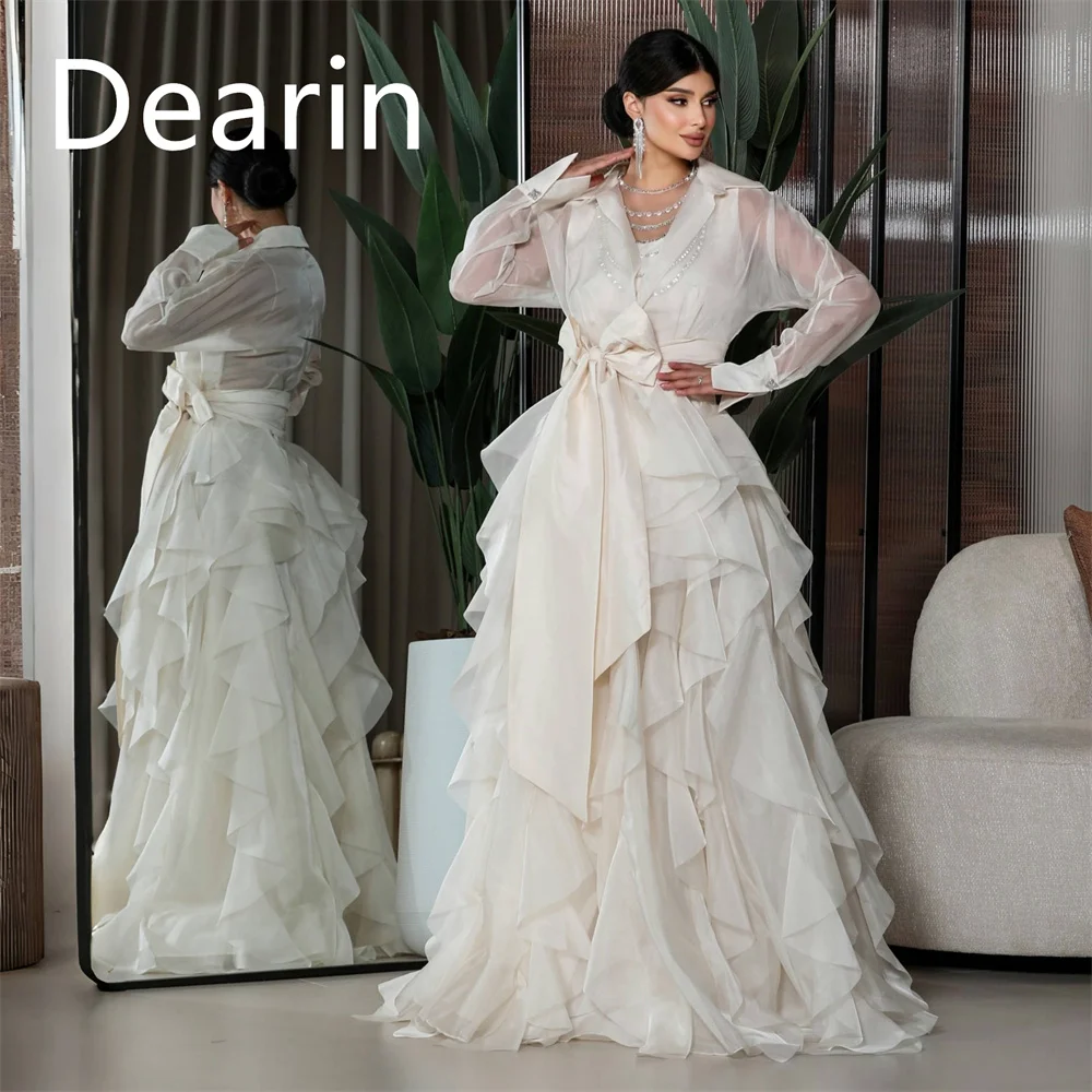 Customized Women Evening Gown Prom Dearin V-neck A-line Skirts Draped Ribbon Bespoke Occasion Dresses Formal Dress
Customized Women Evening Gown Prom Dearin V-neck A-line Skirts Draped Ribbon Bespoke Occasion Dresses Formal Dress