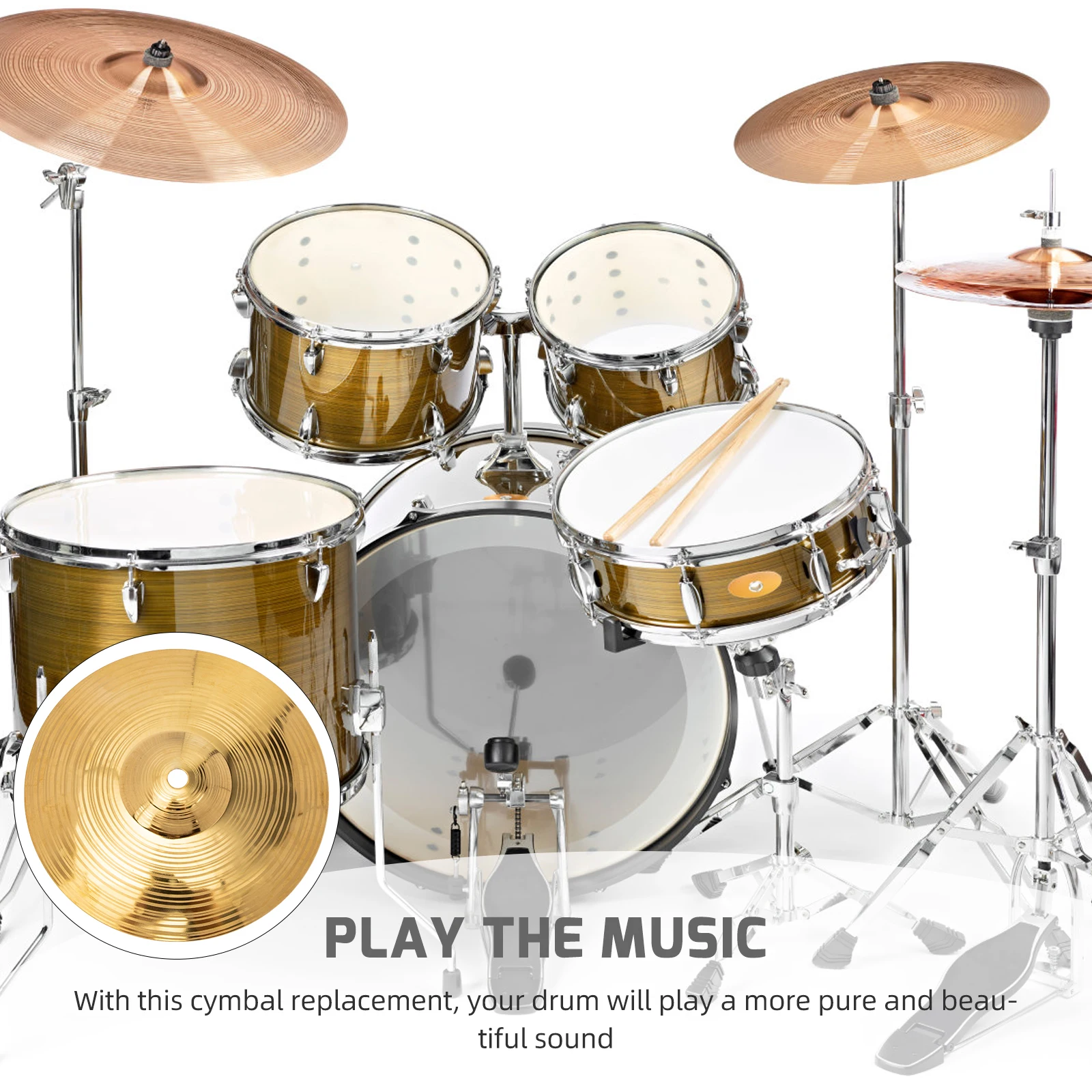 Cymbal Accessories High Grade Brass Drum Set Part Percussion Instrument Replacement Small Size Pure Sound Kids Practice
Cymbal Accessories High Grade Brass Drum Set Part Percussion Instrument Replacement Small Size Pure Sound Kids Practice