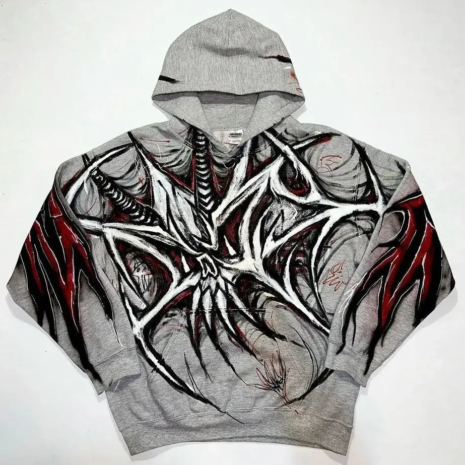 Punk Dark Printed Autumn And Winter Hooded Pullover Loose Street Goth Trendy Sweatshirt For Men And Women
Punk Dark Printed Autumn And Winter Hooded Pullover Loose Street Goth Trendy Sweatshirt For Men And Women