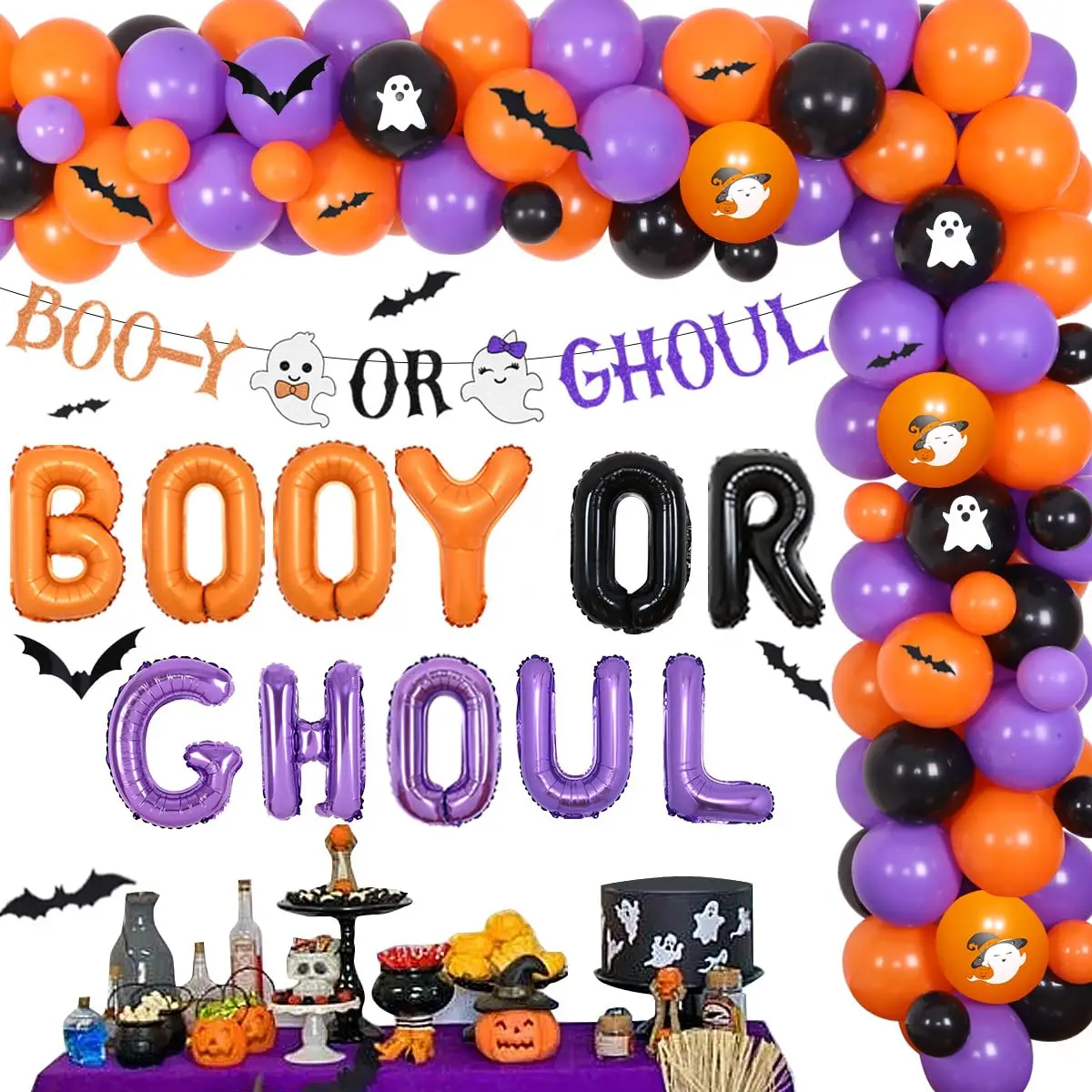 Хэллоуин украшения для определения пола оранжевый и фиолетовый, Booy или Ghoul баннер воздушные шары-призраки 3D наклейки на стену с летучей мышью
Хэллоуин украшения для определения пола оранжевый и фиолетовый, Booy или Ghoul баннер воздушные шары-призраки 3D наклейки на стену с летучей мышью
