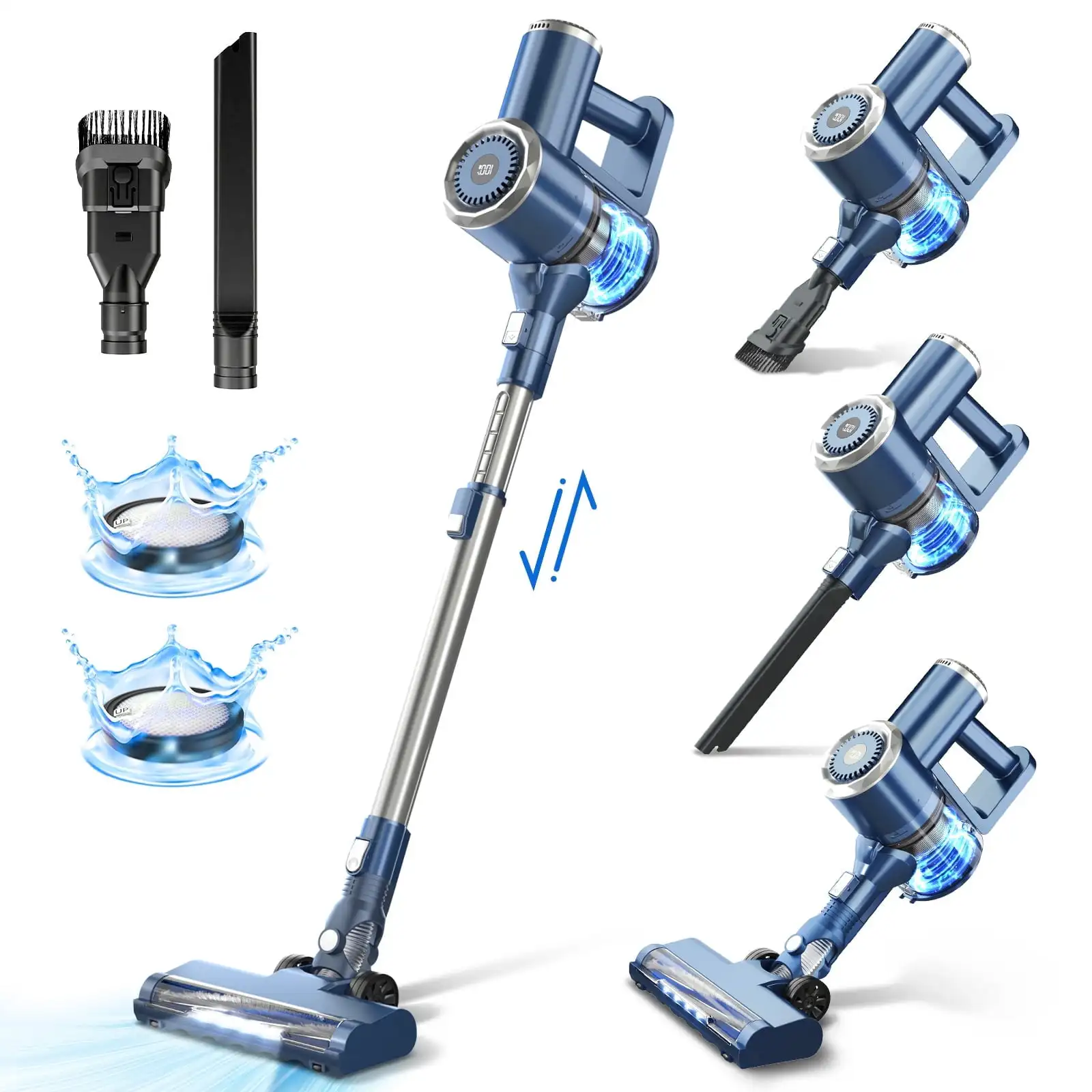 Cordless Stick Vacuum Cleaner Lightweight Upright for Carpet Hard Floor Pet Hair W200
Cordless Stick Vacuum Cleaner Lightweight Upright for Carpet Hard Floor Pet Hair W200