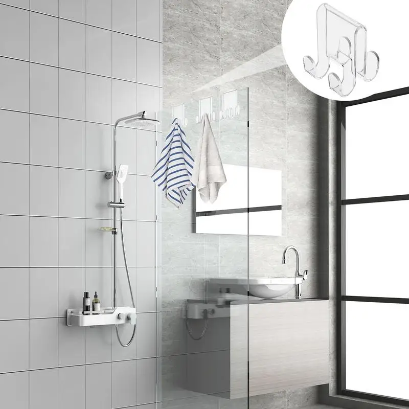 Acrylic Bathroom Shower Door Hook Over Glass Door Shower Towel Rack Punch-Free Storage Tool for Robe, Clothes, Towel
Acrylic Bathroom Shower Door Hook Over Glass Door Shower Towel Rack Punch-Free Storage Tool for Robe, Clothes, Towel