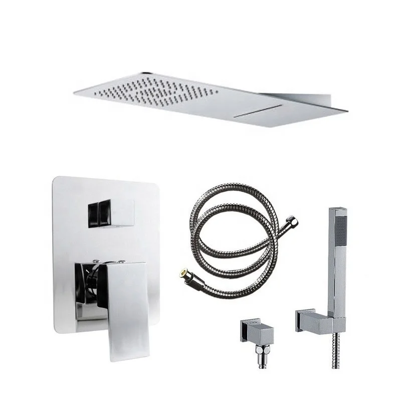 Brass + Stainless Steel Wall Mounted Shower Set Bathroom Shower Mixer Faucet (X51B)
Brass + Stainless Steel Wall Mounted Shower Set Bathroom Shower Mixer Faucet (X51B)