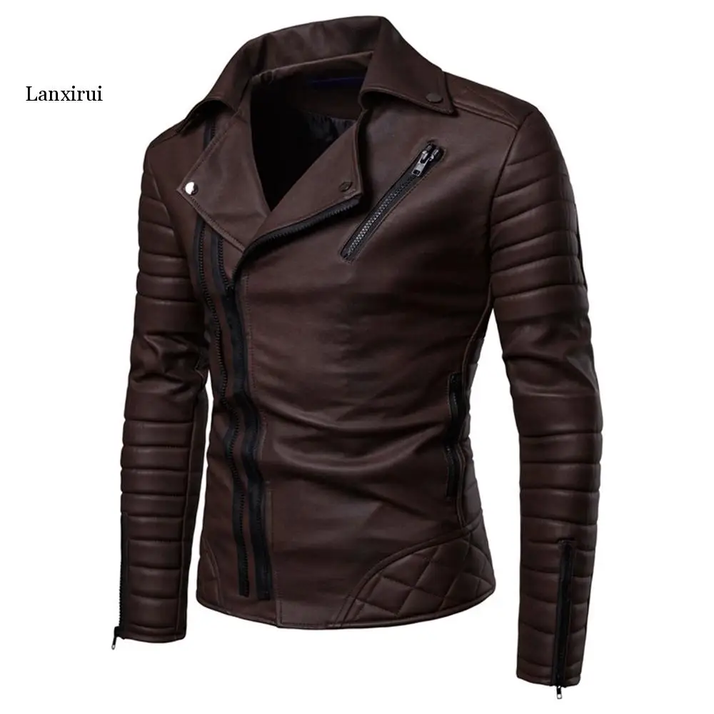 2022 Spring and Autumn Fashion Casual Stand Collar Diagonal Zipper Hip Hop Slim Leather Jacket Zip Pocket Ruched Faux Leather
2022 Spring and Autumn Fashion Casual Stand Collar Diagonal Zipper Hip Hop Slim Leather Jacket Zip Pocket Ruched Faux Leather