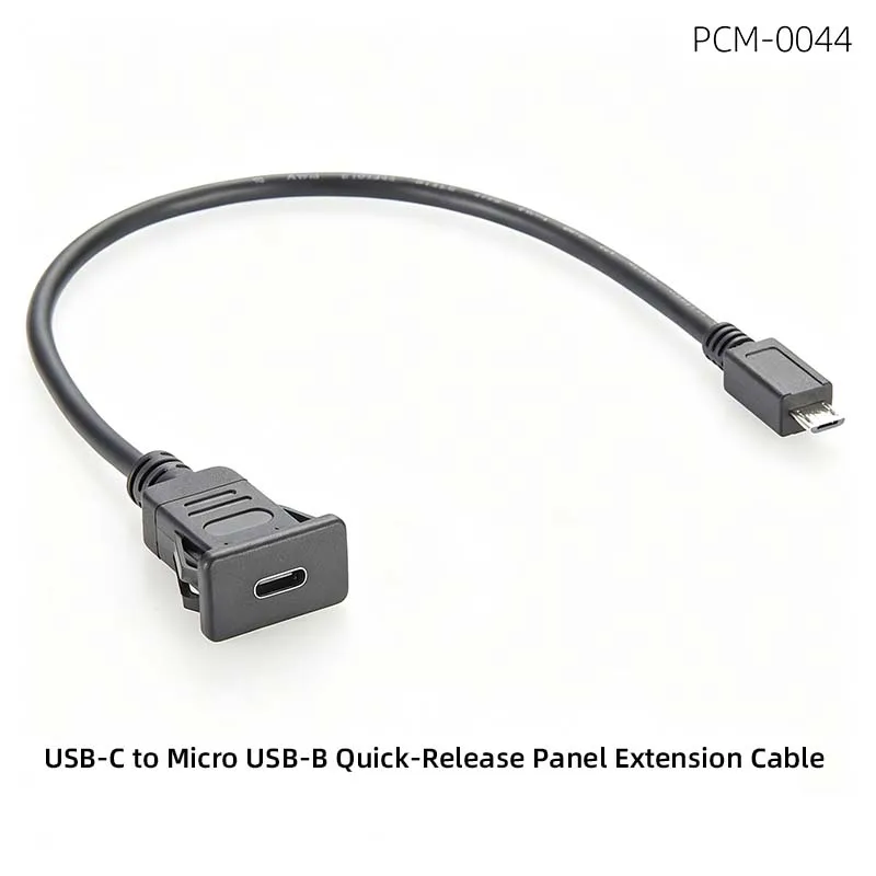 USB-C to Micro USB-B Panel-Mount Extension Cable: Quick Installation with USB 2.0 High-Speed Data Transfer Support
USB-C to Micro USB-B Panel-Mount Extension Cable: Quick Installation with USB 2.0 High-Speed Data Transfer Support