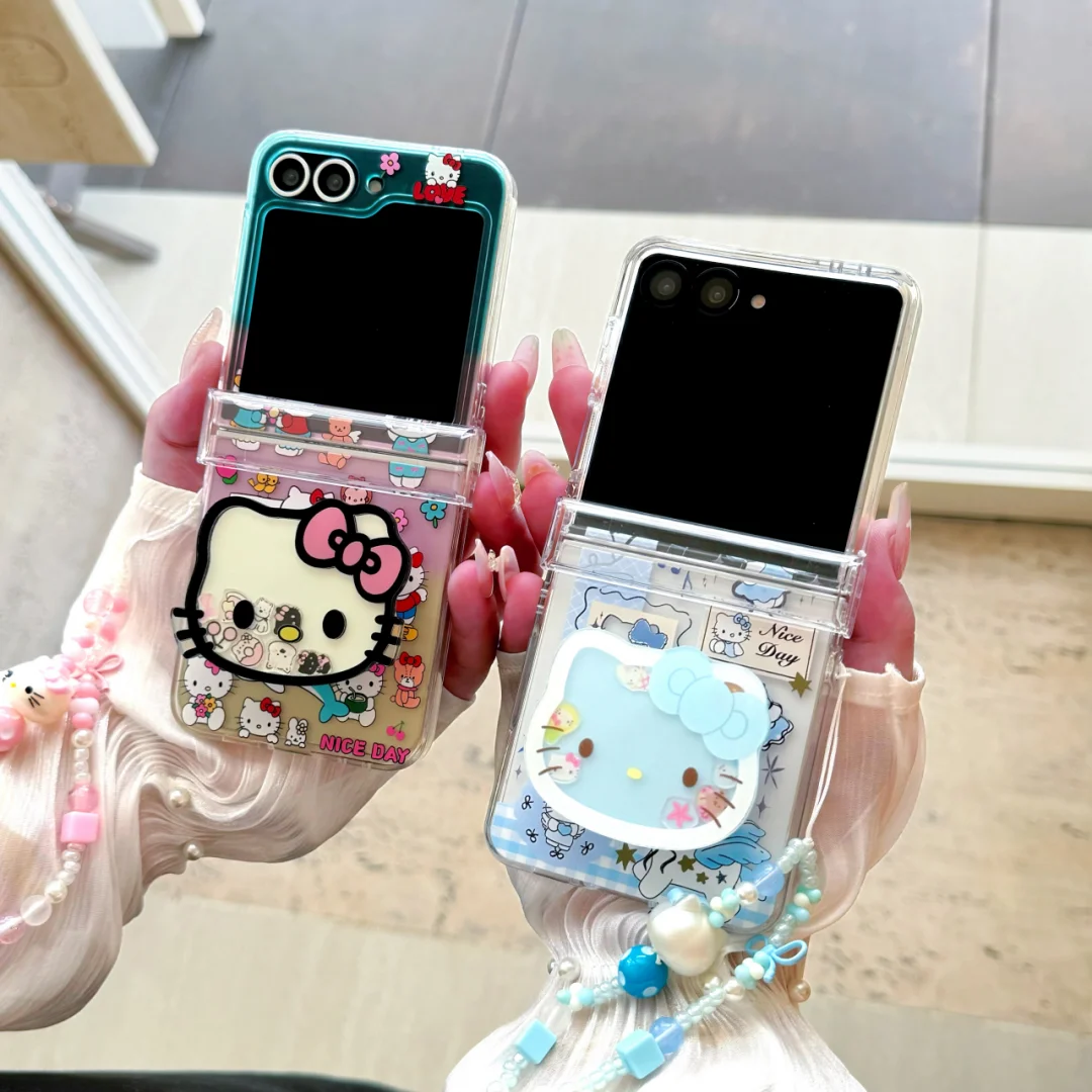 Cute Hello Kitty Angel Wings Holder Bracelet Phone Case for Samsung Galaxy Z Flip 6 5 4 3 ZFlip7 FE cartoon Kitty Hard Cover
Cute Hello Kitty Angel Wings Holder Bracelet Phone Case for Samsung Galaxy Z Flip 6 5 4 3 ZFlip7 FE cartoon Kitty Hard Cover