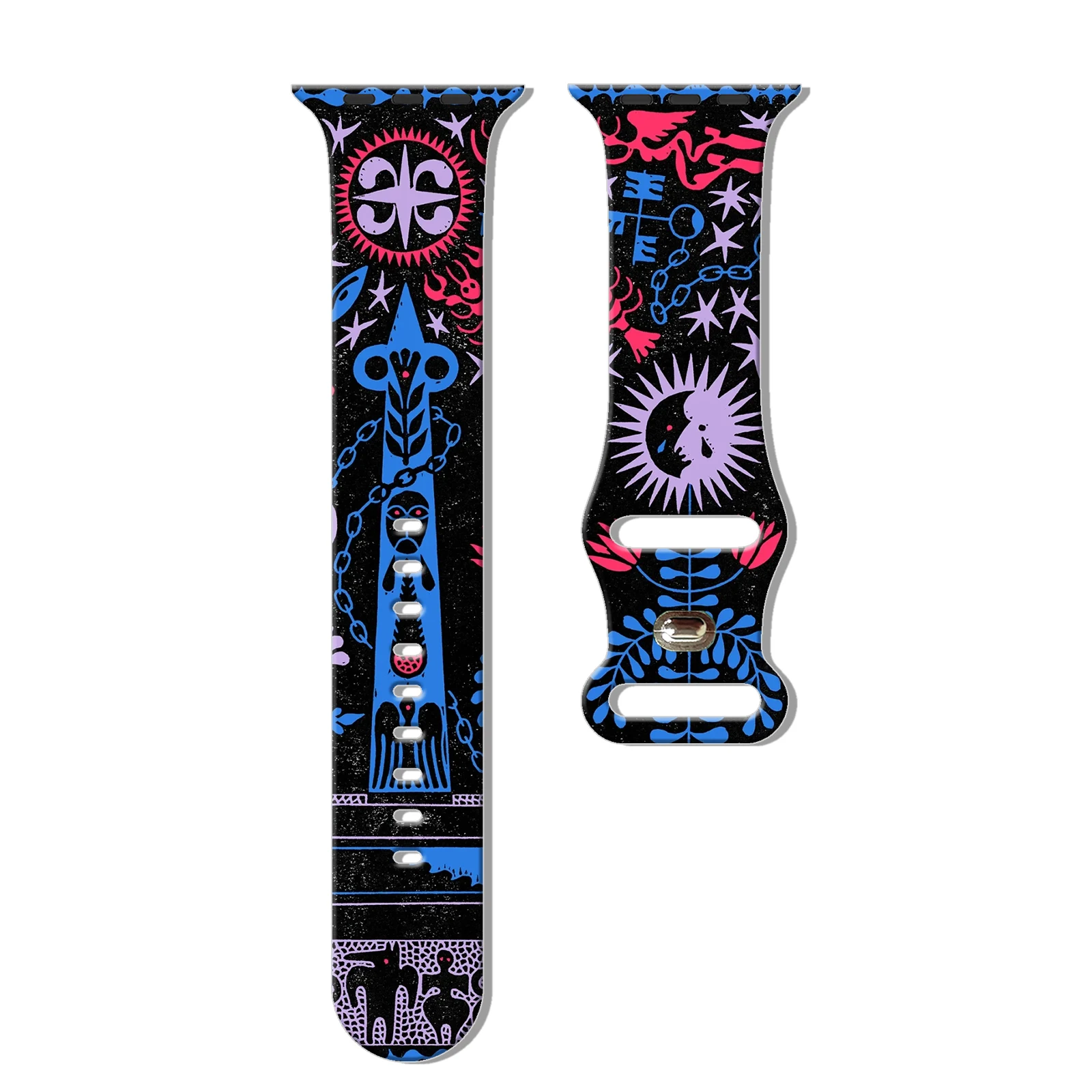 Sun God Dark Series Print Strap for Apple Watch Series 10/9/8/7 SE, Pattern Silicone Replacement Band Bracelet 45mm/44mm/42mm
Sun God Dark Series Print Strap for Apple Watch Series 10/9/8/7 SE, Pattern Silicone Replacement Band Bracelet 45mm/44mm/42mm