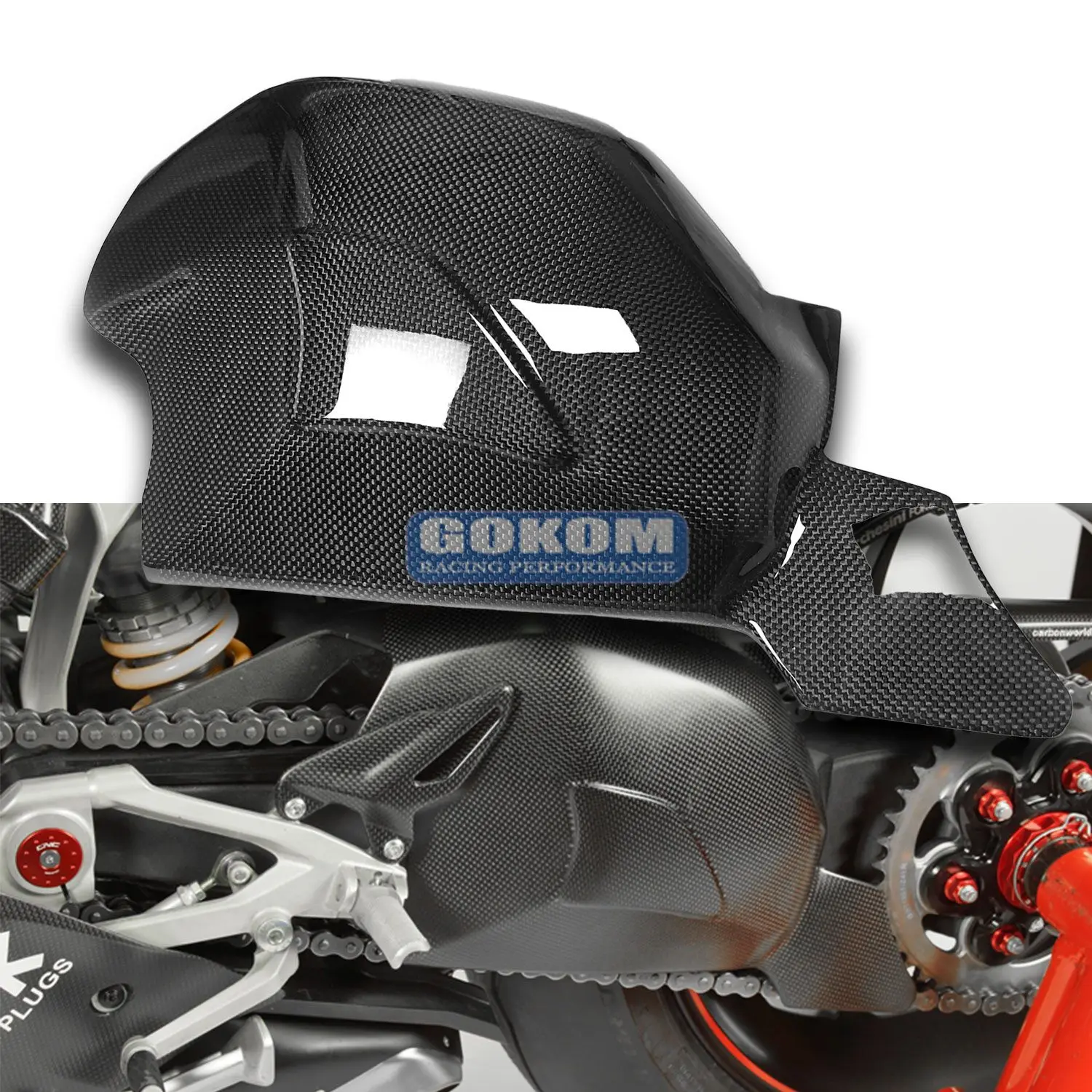 Gokom Racing Motorcycle Parts Carbon Fiber swingarm cover For Ducati Panigale V4 2018-2023
Gokom Racing Motorcycle Parts Carbon Fiber swingarm cover For Ducati Panigale V4 2018-2023