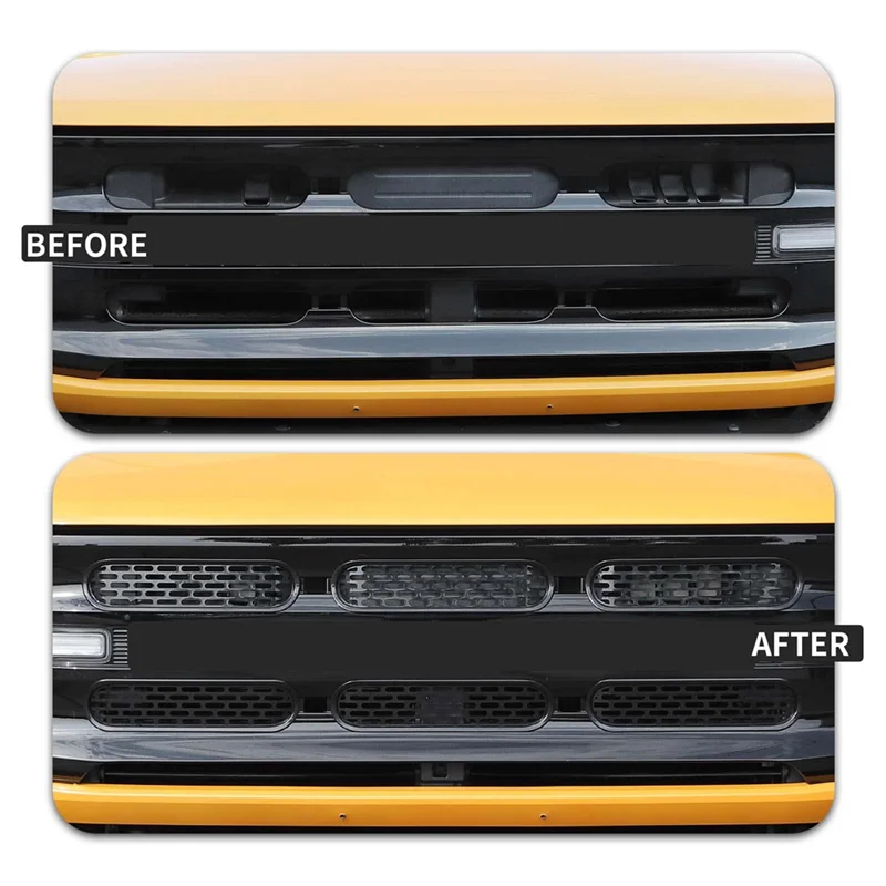A21F-Front Grill Mesh Grille Inserts Cover Frame Trim Kit For Ford Bronco 2021-2024 2/4 Door Exterior Accessories (Black)
A21F-Front Grill Mesh Grille Inserts Cover Frame Trim Kit For Ford Bronco 2021-2024 2/4 Door Exterior Accessories (Black)