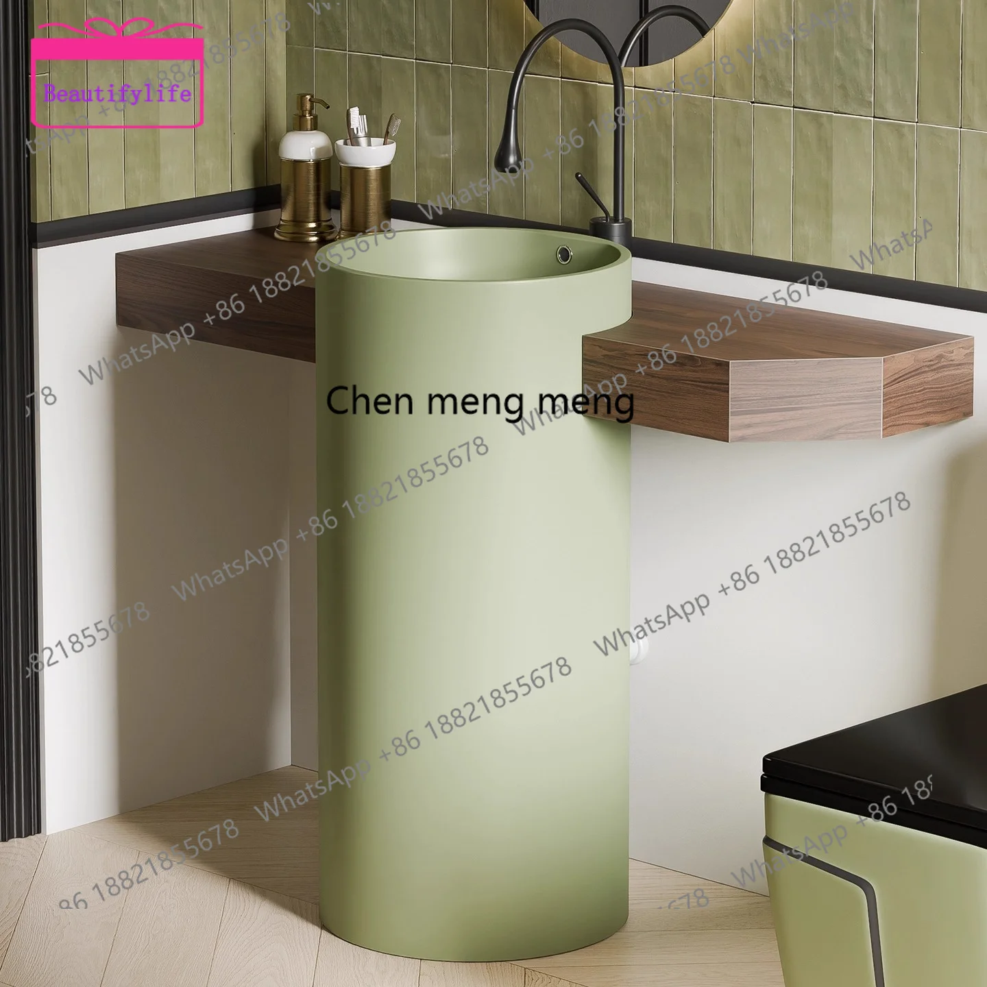 YL Countertop column basin Balcony bathroom Round ceramic hand wash, wash, basin
YL Countertop column basin Balcony bathroom Round ceramic hand wash, wash, basin
