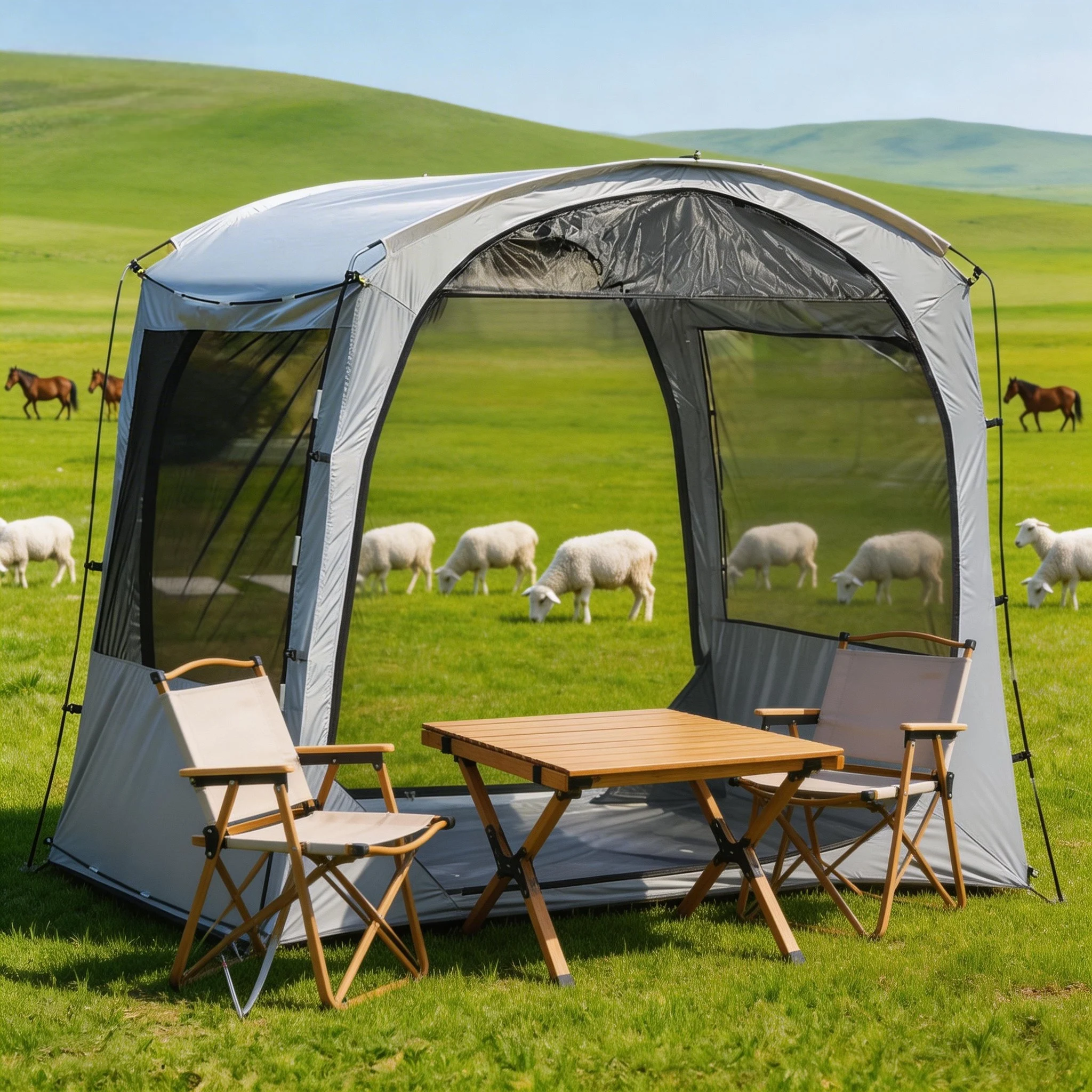 Screened Patio Tent, Wind-Resistant Mesh Canopy Shelter for Backyard Parties, Tailgating & Summer Events, Mesh Screen Tent
Screened Patio Tent, Wind-Resistant Mesh Canopy Shelter for Backyard Parties, Tailgating & Summer Events, Mesh Screen Tent