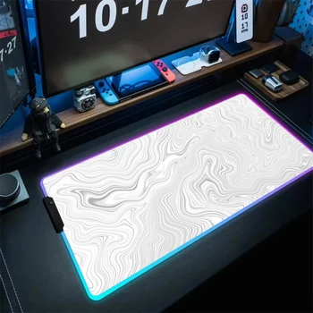 Strata Liquid Rgb Mouse Pad Gaming Accessories Led Mousepad Computer Desk Mat Cabinet Backlit Keyboard Mats Rubber Extended Pads