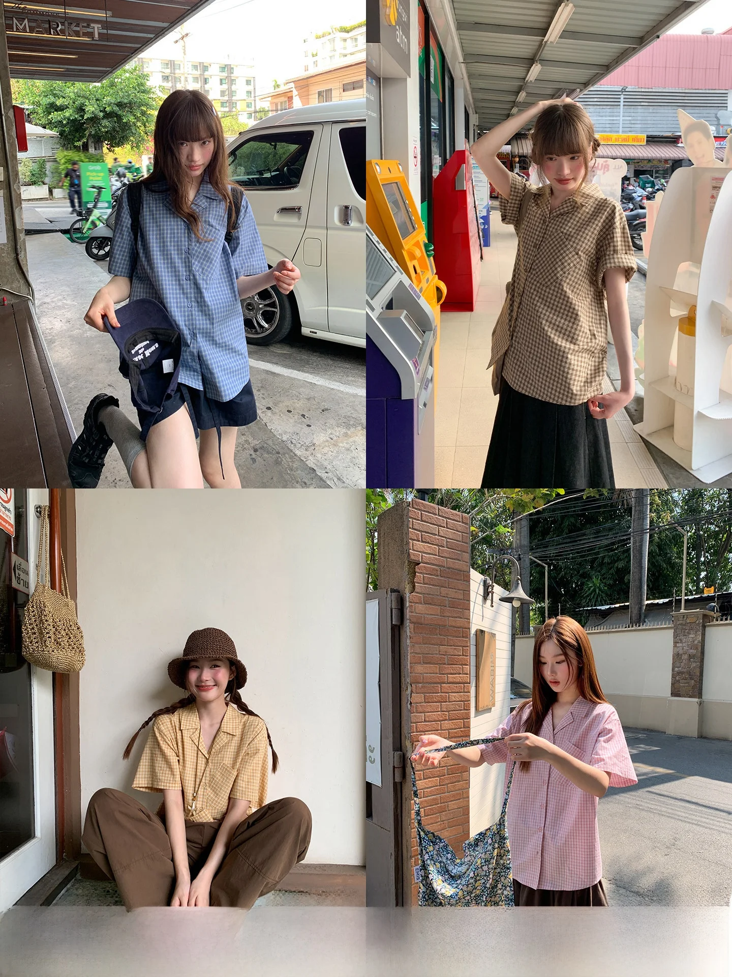 Женская летняя рубашка свободного кроя в клетку с коротким рукавом, повседневный топ для офиса и отдыха, дизайн, стройнящий фигуру, Grids Cannon Hello Summer
Женская летняя рубашка свободного кроя в клетку с коротким рукавом, повседневный топ для офиса и отдыха, дизайн, стройнящий фигуру, Grids Cannon Hello Summer