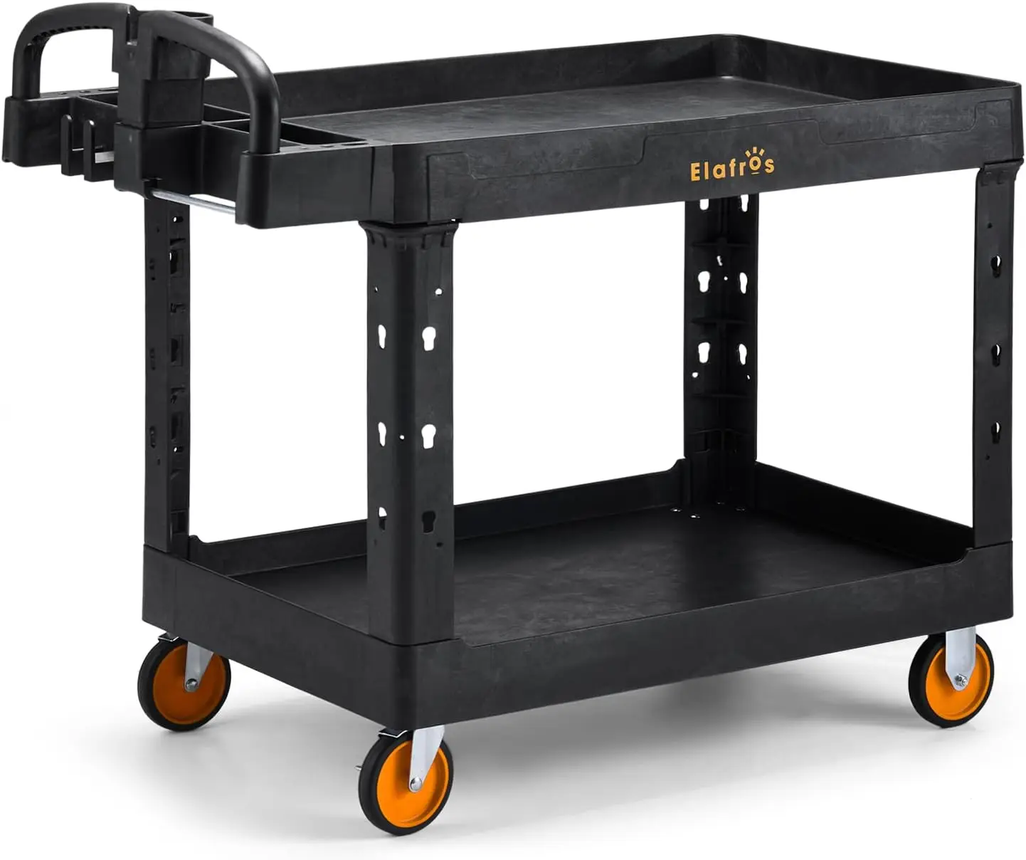 Extra Large Heavy Duty Plastic Utility Work Cart 43.5 x 24.6 Inch – 2 Tier Work Cart with Deep Tub Shelves, Ergonomic H
Extra Large Heavy Duty Plastic Utility Work Cart 43.5 x 24.6 Inch – 2 Tier Work Cart with Deep Tub Shelves, Ergonomic H