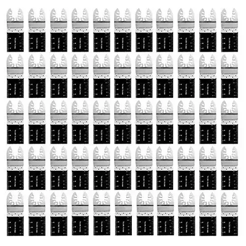50PCS Bi-Metal Oscillating Multitool Blades for Quick Release Systems, Durable and Versatile