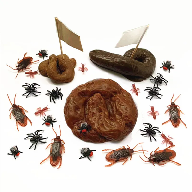 30Pcs/Set April Fool's Day Spoof Toy Creative Novelty Funny Halloween Simulation Fake Poop Cockroach Fly Set Practical Jokes Toy
30Pcs/Set April Fool's Day Spoof Toy Creative Novelty Funny Halloween Simulation Fake Poop Cockroach Fly Set Practical Jokes Toy