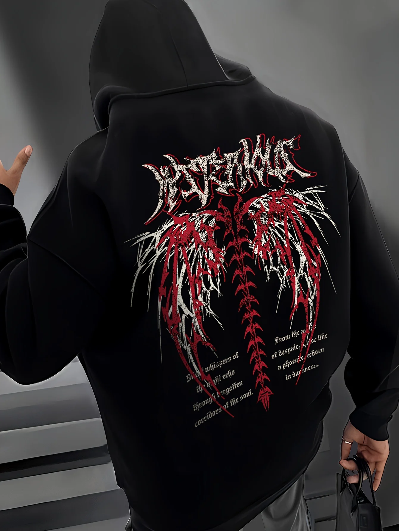 Fashion pullover hooded sweater men's skeleton letter front print couple long sleeve casual sports street sweater
Fashion pullover hooded sweater men's skeleton letter front print couple long sleeve casual sports street sweater