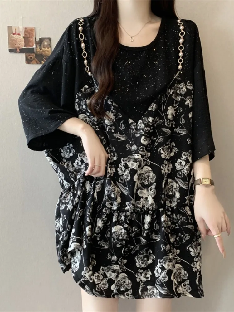 Ladies Casual Sle Loose Fit Mid-Length ort-Sve T-irt Summer plus Size Slimming Cover-Up f Sve Top
Ladies Casual Sle Loose Fit Mid-Length ort-Sve T-irt Summer plus Size Slimming Cover-Up f Sve Top