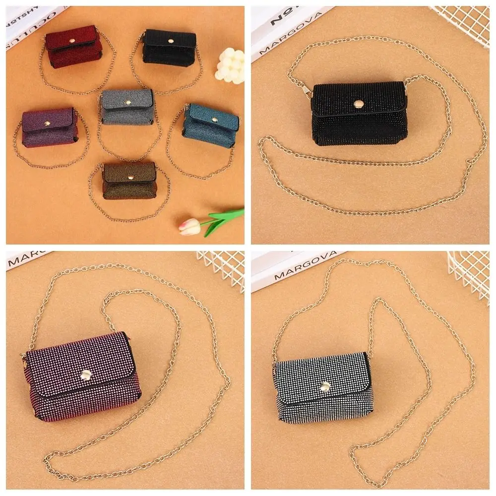 Outdoor Korean Style Chain Crossbody Bag Shiny Rhinestone Metal Chain Coin Purse Cute Small Bag Lipstick Bag Girls
Outdoor Korean Style Chain Crossbody Bag Shiny Rhinestone Metal Chain Coin Purse Cute Small Bag Lipstick Bag Girls