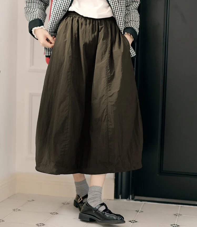 Thickened Cotton Half-length A-line Skirt Women's Winter Casual Warm All-match Midi Skirt Pure Color Commute Style Cotton 100%
Thickened Cotton Half-length A-line Skirt Women's Winter Casual Warm All-match Midi Skirt Pure Color Commute Style Cotton 100%