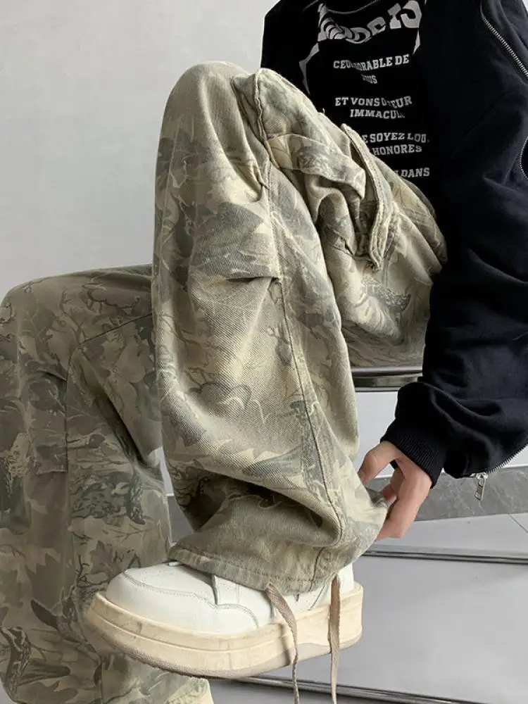 Desert Camouflage Men's Work Trousers Loose Straight Leg Jeans Autumn Winter American High Street Sle Wide Leg Pants
Desert Camouflage Men's Work Trousers Loose Straight Leg Jeans Autumn Winter American High Street Sle Wide Leg Pants