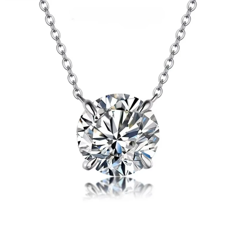 1CT Moissanite Pendant Necklace 6.5mm 925 Silver Chain for Women Bridal Wedding Jewelry Gift
1CT Moissanite Pendant Necklace 6.5mm 925 Silver Chain for Women Bridal Wedding Jewelry Gift