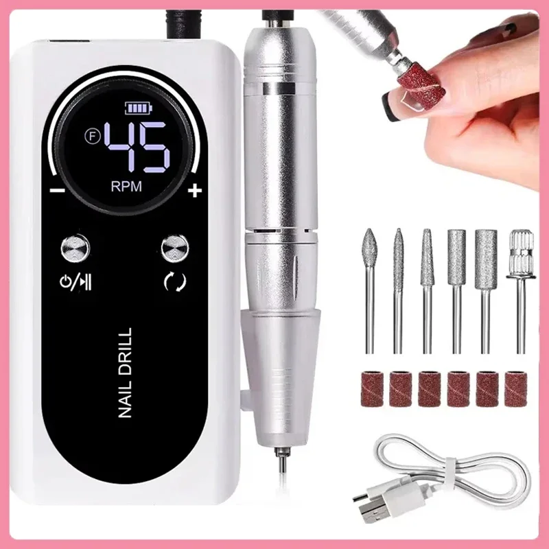 Профессиональная электрическая портативная дрель для ногтей, 45000 об/мин, перезаряжаемая малошумная шлифовальная машинка для маникюрного салона, инструмент для пилки
Профессиональная электрическая портативная дрель для ногтей, 45000 об/мин, перезаряжаемая малошумная шлифовальная машинка для маникюрного салона, инструмент для пилки