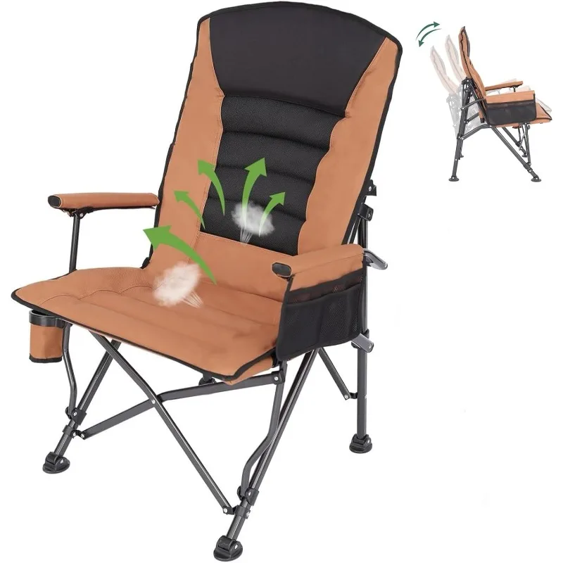 Oversized Camping Folding Chair, Supports 350 lbs High Back Camping Chairs for Adults, Adjustable Backrest Lawn Chairs
Oversized Camping Folding Chair, Supports 350 lbs High Back Camping Chairs for Adults, Adjustable Backrest Lawn Chairs