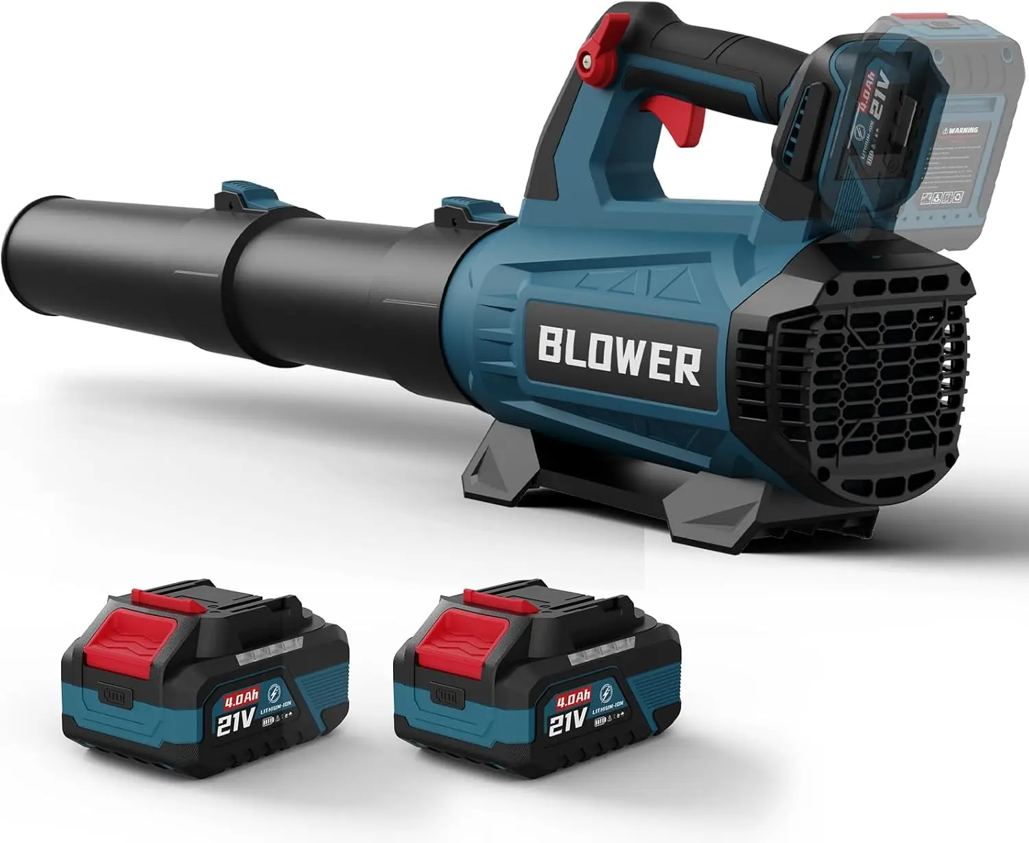 Leaf Blower Cordless - 630CFM/160MPH, 21V Powerful Electric Cordless Leaf Blower with 2 x 4.0Ah Batteries and Charger, Battery P
Leaf Blower Cordless - 630CFM/160MPH, 21V Powerful Electric Cordless Leaf Blower with 2 x 4.0Ah Batteries and Charger, Battery P