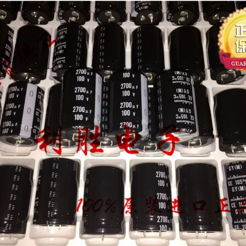 5PCS-30PCS 2700UF 100V Japanese Nichicon electrolytic capacitor 100V2700UF 30 * 45 GY 105 degrees
5PCS-30PCS 2700UF 100V Japanese Nichicon electrolytic capacitor 100V2700UF 30 * 45 GY 105 degrees