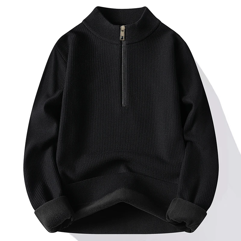 Men's Half Zip Fleece Lined Knit Pullover, Thermal Stand Collar Knit Sweater, Casual Warm Long Sleeve Top for Daily Wear & Outdo
Men's Half Zip Fleece Lined Knit Pullover, Thermal Stand Collar Knit Sweater, Casual Warm Long Sleeve Top for Daily Wear & Outdo