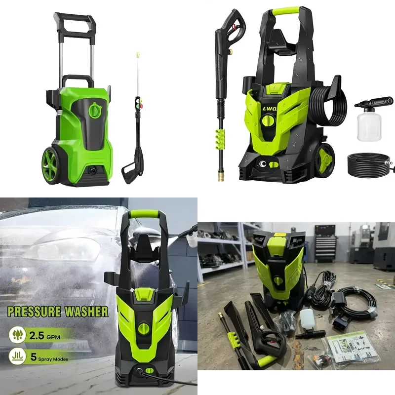 【CHIMU HOME】 1500W 2030 PSI Portable Electric Pressure Washer with 4 Quick-Connect Nozzles and 7000mAh Battery for Outdoor
【CHIMU HOME】 1500W 2030 PSI Portable Electric Pressure Washer with 4 Quick-Connect Nozzles and 7000mAh Battery for Outdoor