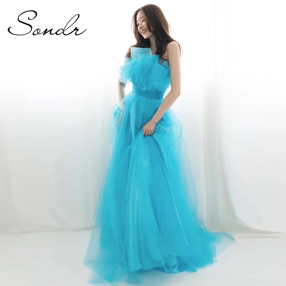 Sondr Fairy Blue Tulle Evening Party Dresses Korean Women Wedding Snap Dresses Strapless Prom Gown Corset Back Customized Dress
Sondr Fairy Blue Tulle Evening Party Dresses Korean Women Wedding Snap Dresses Strapless Prom Gown Corset Back Customized Dress