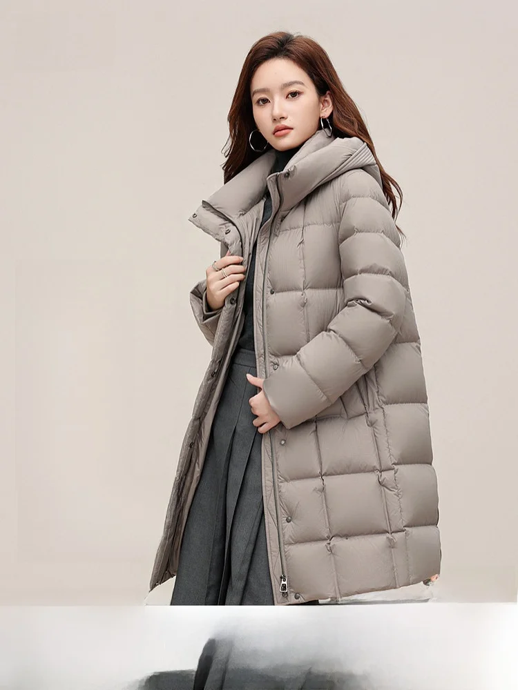 Snowy Flight 2026 Women's Mid-Length down Jacket Simple Fashion High-End Warm Outerwear Commute Style Polyester Fiber Duck down
Snowy Flight 2026 Women's Mid-Length down Jacket Simple Fashion High-End Warm Outerwear Commute Style Polyester Fiber Duck down