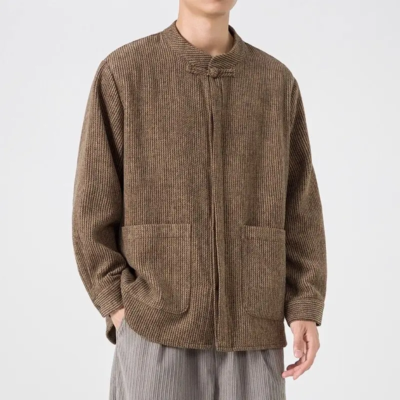 Chinese Style Tang Suit Corduroy Jacket Men's Spring Autumn Large Size Youth Fashion Stand Collar Blazer
Chinese Style Tang Suit Corduroy Jacket Men's Spring Autumn Large Size Youth Fashion Stand Collar Blazer