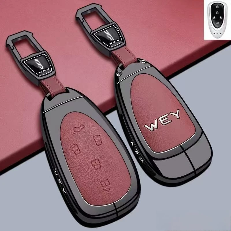 Key Fob Cover for WEY Blue Mountain/WEY07/Gaoshan 7/8/9/WEY80/WEYG9, Heavy Duty Metal Protective Case Shell with Keychain
Key Fob Cover for WEY Blue Mountain/WEY07/Gaoshan 7/8/9/WEY80/WEYG9, Heavy Duty Metal Protective Case Shell with Keychain