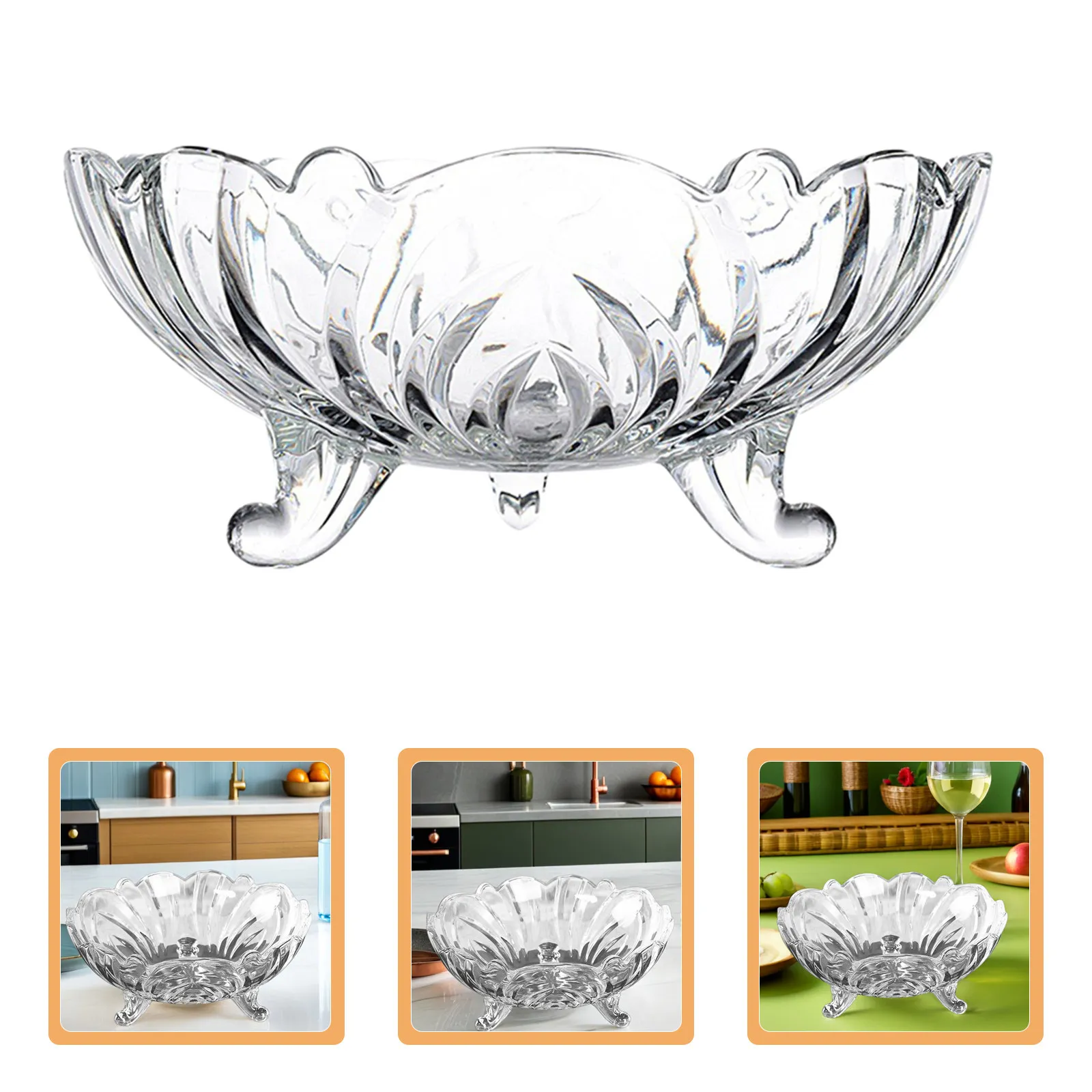 Exquisite Glass Fruit Tray Transparent Salad Bowl Multi-Function Dessert Stand for Household Restaurant Catering Photo Prop Use
Exquisite Glass Fruit Tray Transparent Salad Bowl Multi-Function Dessert Stand for Household Restaurant Catering Photo Prop Use